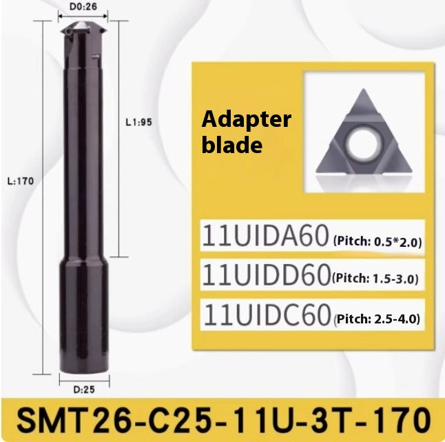6036 SMT Deep Hole Thread Milling Toolholder Machining Center Single Thread Internal Coolant Milling Tool U-Thread Toolholder 11UI 16UI Shandong Denso Pricision Tools Co.,Ltd.